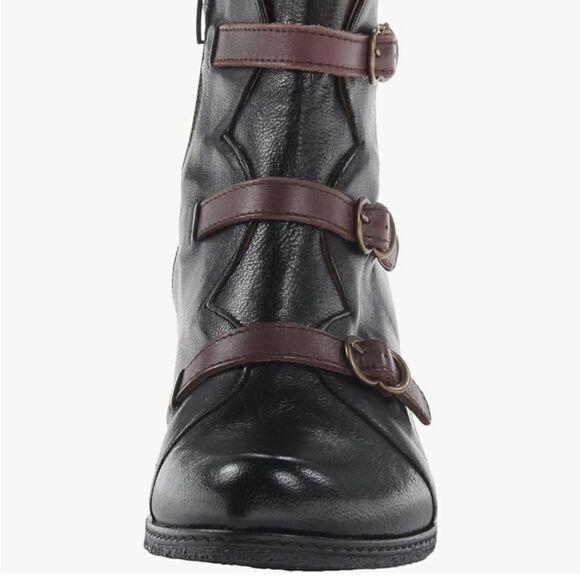 Eric Michael wedge soft leather buckle ankle boots size 40 / US 9.5-10 - Picture 2 of 9